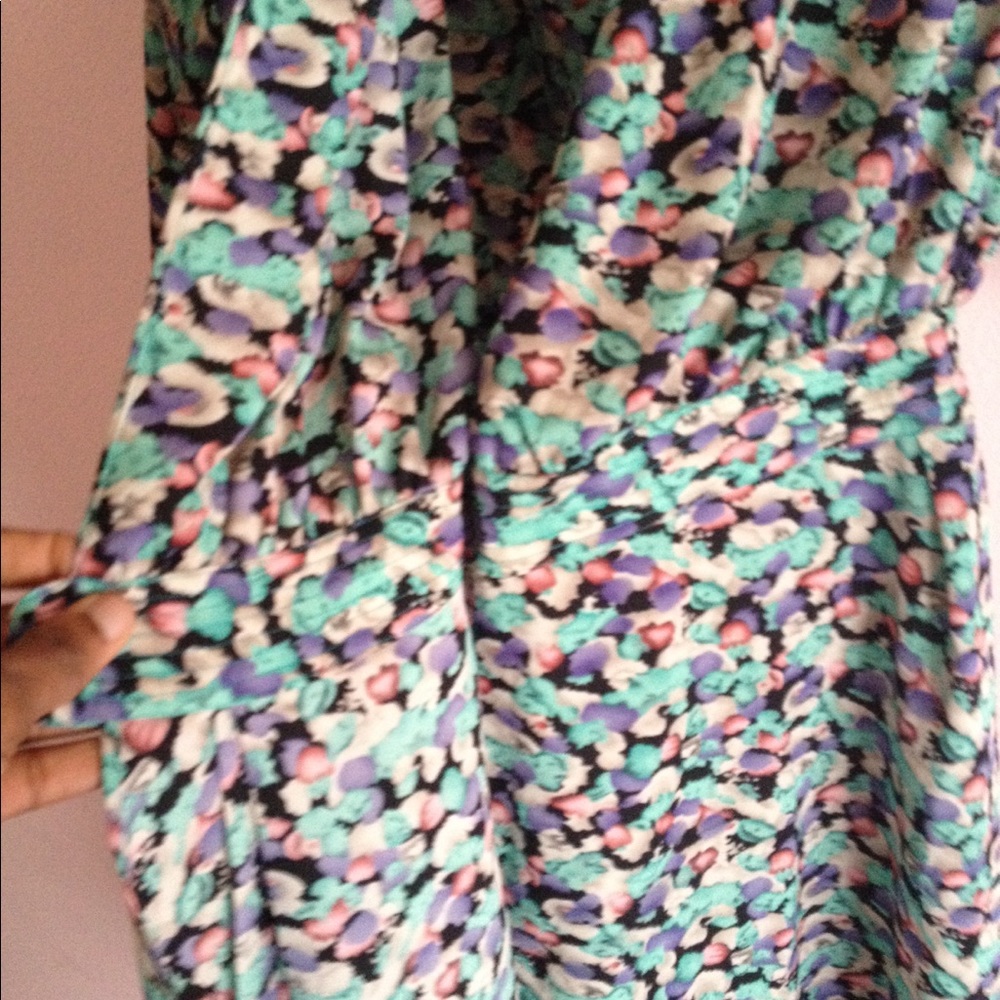 Vintage Green Silky Madison Rowen Wrap Dress - Picture 8 of 8